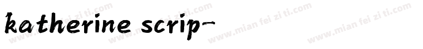 katherine scrip字体转换